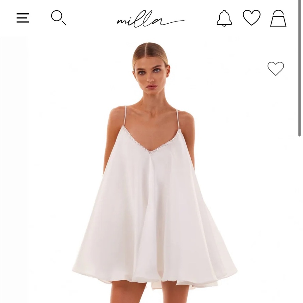 Milla White Babydoll Dress XS